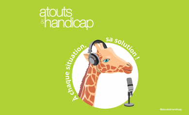 Visuels des podcast d'Atouts & Handicap